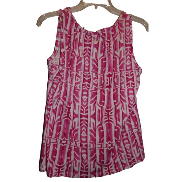 Women's Pink and White Tank Top, Large, Chico's Brand - Picture 2 of 4